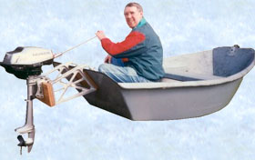 10 FT. DON HILL FIBERGLASS McKenzie MINI-DRIFTER with 2 HP Honda 